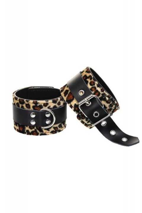 Anonymo handcuffs, PU leather, print, 19.5 cm Anonymo handcuffs, PU leather, print, 19.5 cm