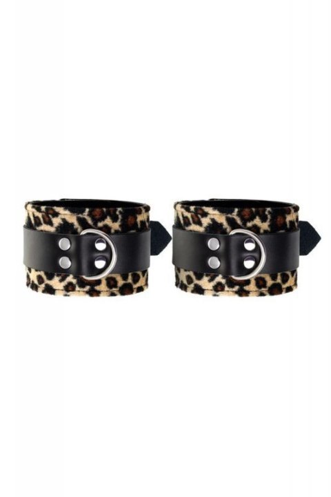 Anonymo handcuffs, PU leather, print, 19.5 cm Anonymo handcuffs, PU leather, print, 19.5 cm