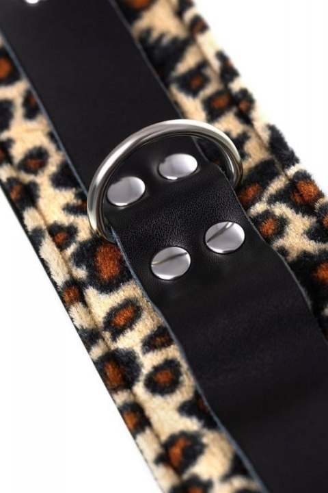 Anonymo handcuffs, PU leather, print, 19.5 cm Anonymo handcuffs, PU leather, print, 19.5 cm