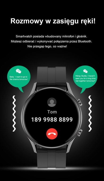 SMARTWATCH MĘSKI G. Rossi SW019-3 black/red (sg014c) PROWADZENIE ROZMÓW SMARTWATCH MĘSKI G. Rossi SW019-3 black/red (sg014c) PROWADZENIE ROZMÓW