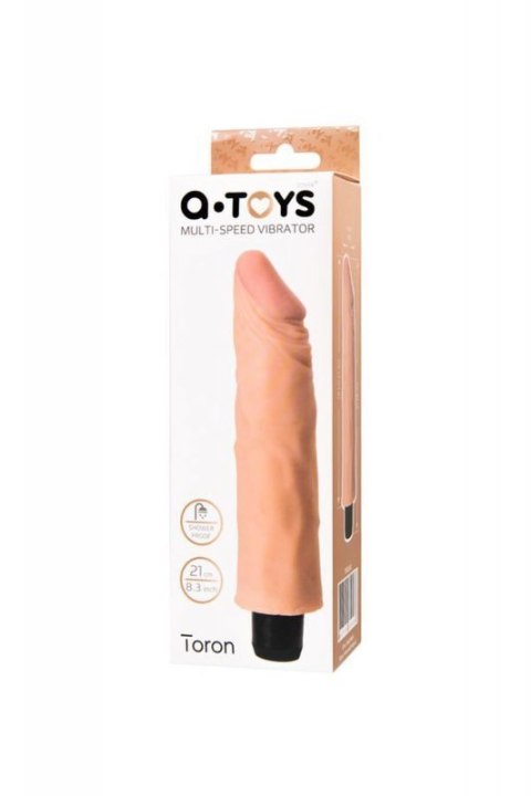 A-TOYS, Realistic vibrator, TPE, Multi-speed, 19 cm A-TOYS, Realistic vibrator, TPE, Multi-speed, 19 cm