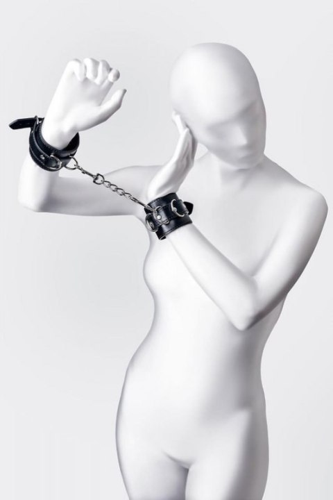 Anonymo handcuffs, PU leather, black Anonymo handcuffs, PU leather, black