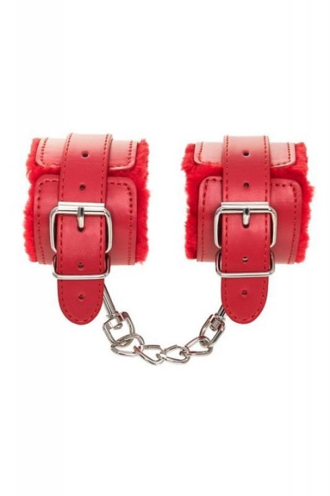 Anonymo handcuffs, PU leather, red, 27 cm Anonymo handcuffs, PU leather, red, 27 cm
