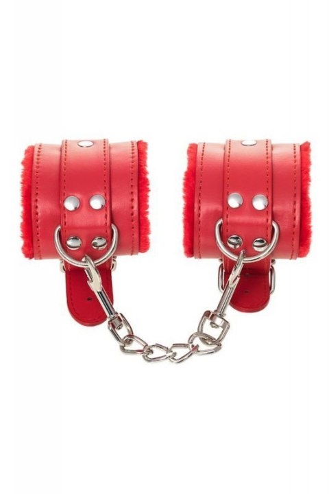 Anonymo handcuffs, PU leather, red, 27 cm Anonymo handcuffs, PU leather, red, 27 cm