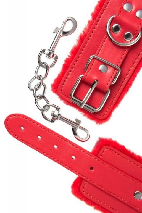 Anonymo handcuffs, PU leather, red, 27 cm Anonymo handcuffs, PU leather, red, 27 cm