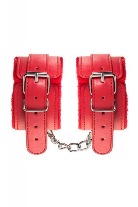 Anonymo handcuffs, PU leather, red, 27 cm Anonymo handcuffs, PU leather, red, 27 cm
