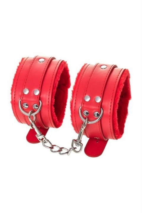 Anonymo handcuffs, PU leather, red, 27 cm Anonymo handcuffs, PU leather, red, 27 cm