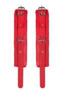 Anonymo handcuffs, PU leather, red, 27 cm