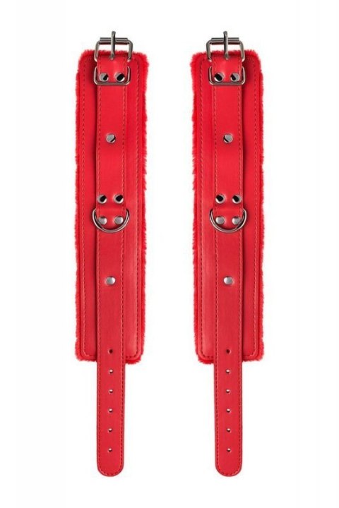 Anonymo handcuffs, PU leather, red, 27 cm Anonymo handcuffs, PU leather, red, 27 cm