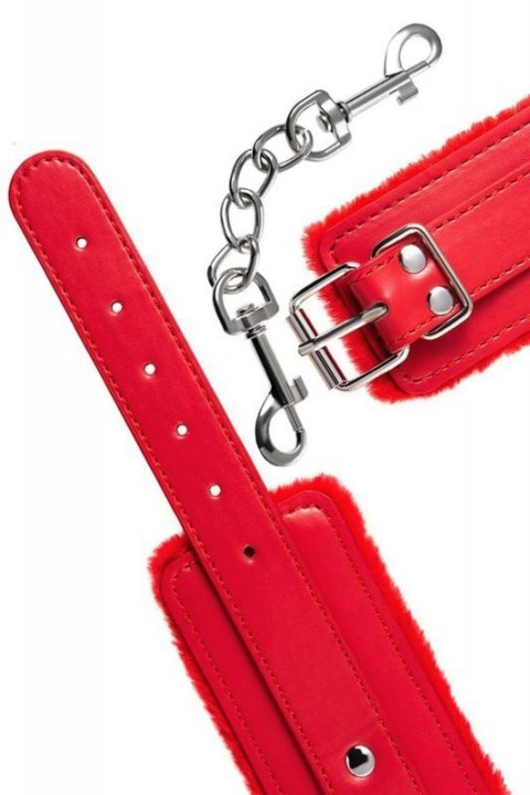 Anonymo handcuffs, PU leather, red, 27 cm Anonymo handcuffs, PU leather, red, 27 cm