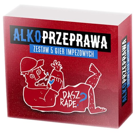 Gra Planszowa Dla Dorosłych - ALKOPRZEPRAWA - Zestaw 5 Gier Imprezowych Gra Planszowa Dla Dorosłych - ALKOPRZEPRAWA - Zestaw 5 Gier Imprezowych