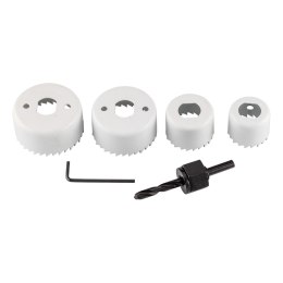 Otwornice z adapterem, 32-54 mm, zestaw 6 szt.