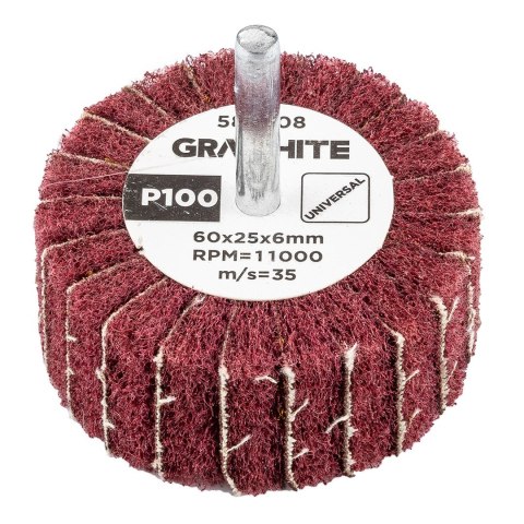 Ściernica listkowa trzpieniowa 60 x 25 x 6 mm, P100 Ściernica listkowa trzpieniowa 60 x 25 x 6 mm, P100