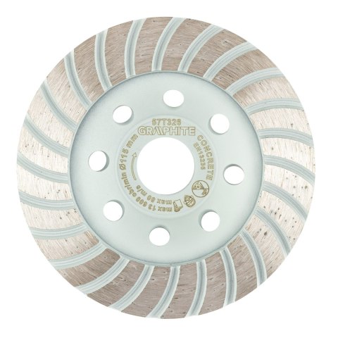 Tarcza diamentowa szlifierska, turbo, 115 x 22.2 mm, na sucho Tarcza diamentowa szlifierska, turbo, 115 x 22.2 mm, na sucho