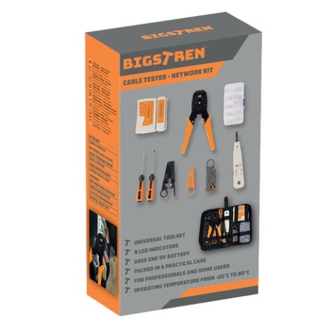 Tester kabli - zestaw sieciowy Bigstren 25835 Tester kabli - zestaw sieciowy Bigstren 25835