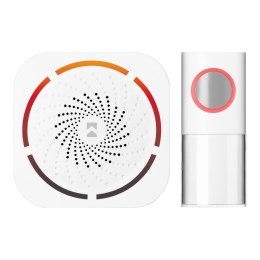 TULO AC, dzwonek bezprzewodowy sieciowy, learning system, 36 dźwięków, 150m, biały