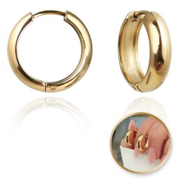 Kolczyki ze stali szlachetnej platerowane 14k złotem 25mm, KOŁA KST3407