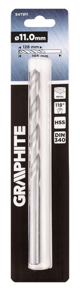 Wiertło do metalu HSS, DIN 340, przedłużane, 11 mm