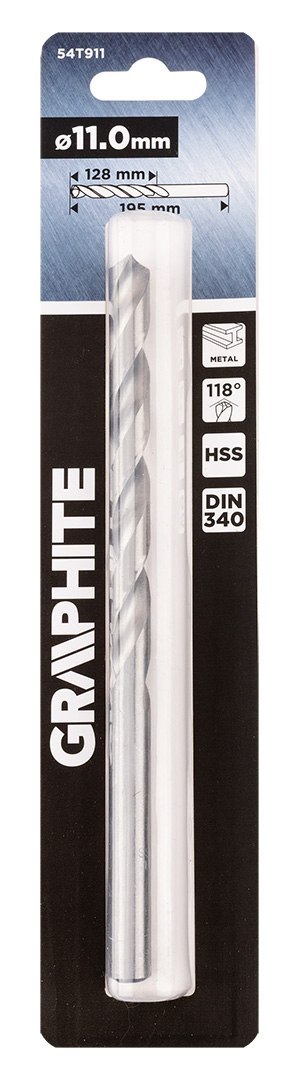 Wiertło do metalu HSS, DIN 340, przedłużane, 11 mm Wiertło do metalu HSS, DIN 340, przedłużane, 11 mm