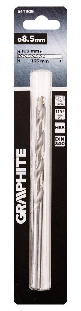 Wiertło do metalu HSS, DIN 340, przedłużane, 8,5 mm