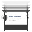 Mobilne biurko stolik pod laptop tablet, regulowane na kółkach STL03WZ3