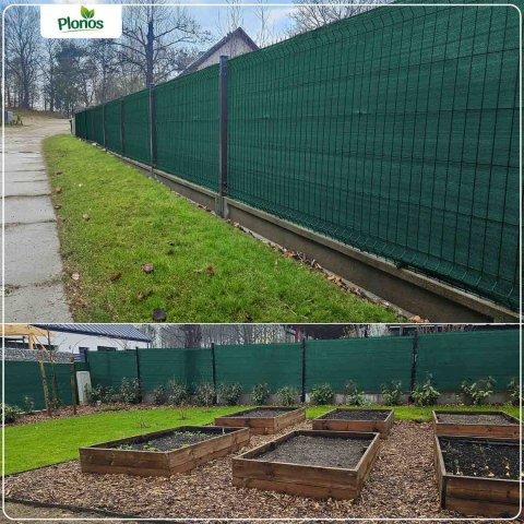 Siatka cieniująca 1,5x50m 110 g/m2 + 50 zacisków zielona Siatka cieniująca 1,5x50m 110 g/m2 + 50 zacisków zielona