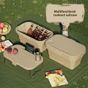 Uniwersalny składany kosz piknikowy 3w1, stolik, pojemnik KP03K