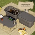 Uniwersalny składany kosz piknikowy 3w1, stolik, pojemnik KP03SZ