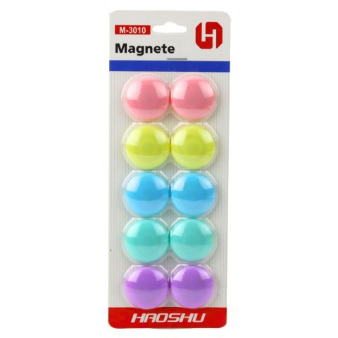 Zestaw Magnesów Do Tablicy Magnetycznej Kolorowe 10szt 3cm Zestaw Magnesów Do Tablicy Magnetycznej Kolorowe 10szt 3cm