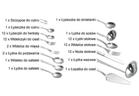 SZTUĆCE KiNGHOFF 72 ELE. POŁYSK KH-3520 SZTUĆCE KiNGHOFF 72 ELE. POŁYSK KH-3520