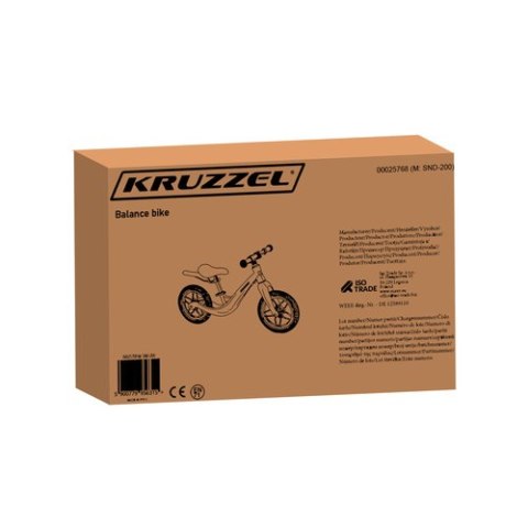 Rowerek biegowy różowy Kruzzel 25768 Rowerek biegowy różowy Kruzzel 25768