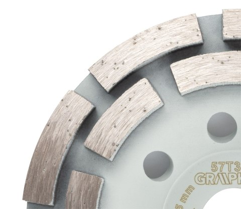Tarcza diamentowa szlifierska, 2 segmenty, 125 x 22.2 mm, na sucho Tarcza diamentowa szlifierska, 2 segmenty, 125 x 22.2 mm, na sucho