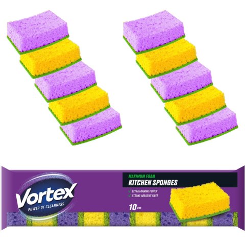 VORTEX Gąbki kuchenne 10 szt. VORTEX Gąbki kuchenne 10 szt.