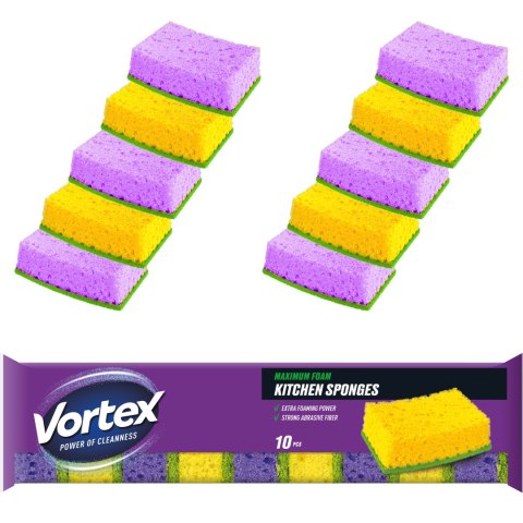 VORTEX Gąbki kuchenne 10 szt. VORTEX Gąbki kuchenne 10 szt.