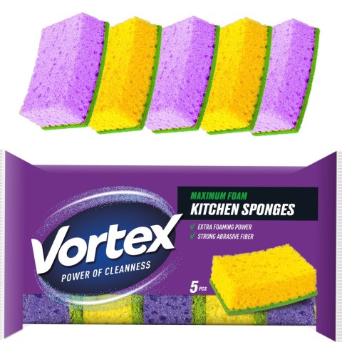 VORTEX Gąbki kuchenne 5 szt. VORTEX Gąbki kuchenne 5 szt.