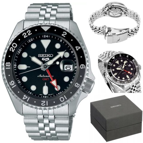 ZEGAREK MĘSKI SEIKO 5 SPORTS SSK001K1 GMT AUTOMAT WR100 + BOX ZEGAREK MĘSKI SEIKO 5 SPORTS SSK001K1 GMT AUTOMAT WR100 + BOX