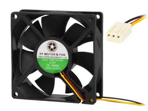 85-812# Wentylator 80x25mm 24v ślizgowy 3-przewodowy 85-812# Wentylator 80x25mm 24v ślizgowy 3-przewodowy