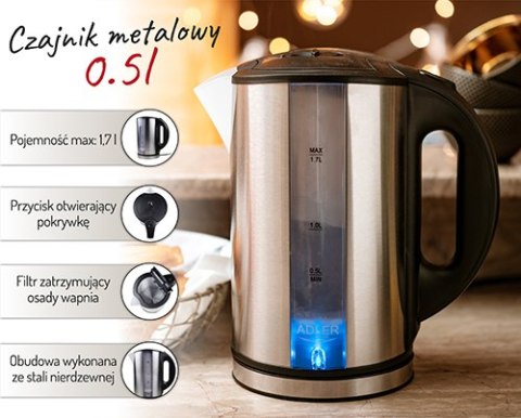 AD 1216 Czajnik metalowy 1,7 l AD 1216 Czajnik metalowy 1,7 l