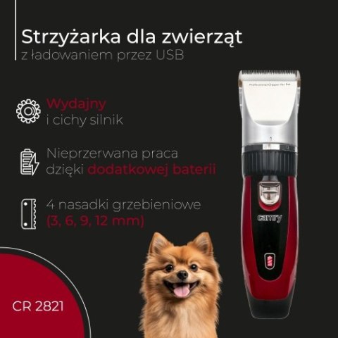 CR 2821 STRZYŻARKA DLA ZWIERZĄT Z ŁADOWANIEM PRZEZ USB CR 2821 STRZYŻARKA DLA ZWIERZĄT Z ŁADOWANIEM PRZEZ USB