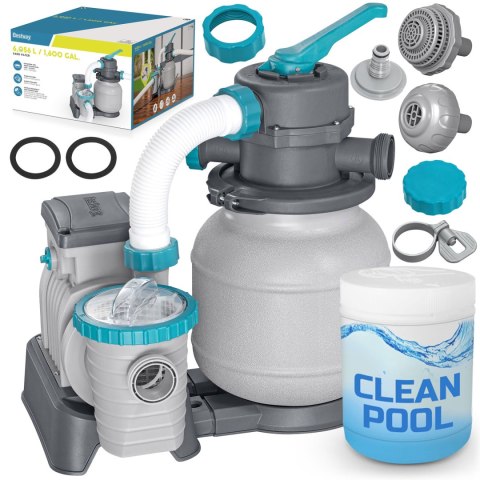 Pompa piaskowa do basenów + tabletki multifunkcyjne 6056 l/h Bestway 58497 Pompa piaskowa do basenów + tabletki multifunkcyjne 6056 l/h Bestway 58497
