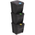 Zestaw koszy do segregacji Sortibox 3x25L antracyt