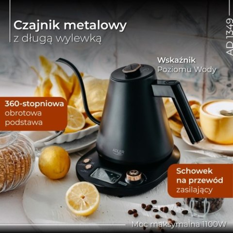 AD 1349 Czajnik metalowy z długą wylewką 1,0l AD 1349 Czajnik metalowy z długą wylewką 1,0l