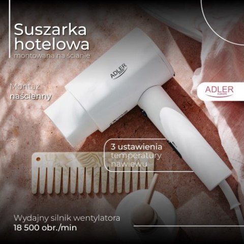 AD 2285 white Suszarka hotelowa, montowana na ścianie AD 2285 white Suszarka hotelowa, montowana na ścianie