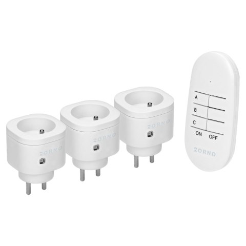 Zestaw bezprzewodowych mini gniazd sterowanych pilotem 3+1 Zestaw bezprzewodowych mini gniazd sterowanych pilotem 3+1
