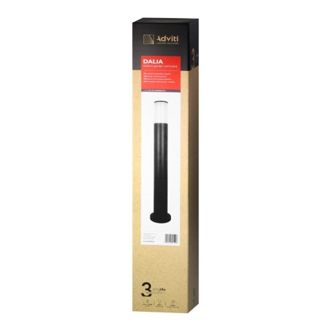 DALIA oprawa ogrodowa słupek, E27, max. 15W, IP54, 80 cm, czarny DALIA oprawa ogrodowa słupek, E27, max. 15W, IP54, 80 cm, czarny