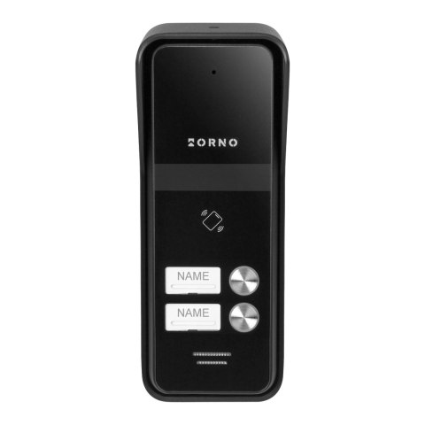 ENIR, zestaw domofonowy dwurodzinny, 2-żyłowy, zasilacz na szynę DIN, z czytnikiem breloków, biały ENIR, zestaw domofonowy dwurodzinny, 2-żyłowy, zasilacz na szynę DIN, z czytnikiem breloków, biały