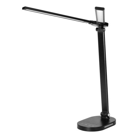 ERGO LED, LAM PKA BIURKOWA Z ŁADOWARKĄ USB, 8W, 400LM, 3000-4000-6000K, ZMIANA BARWY ŚWIATŁA, FUNKCJA ŚCIEMNIANIA, CZARNA ERGO LED, LAM PKA BIURKOWA Z ŁADOWARKĄ USB, 8W, 400LM, 3000-4000-6000K, ZMIANA BARWY ŚWIATŁA, FUNKCJA ŚCIEMNIANIA, CZARNA