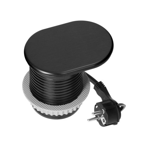 GNIAZDO MEBLOWE ?6CM, W PUSZCZANE W BLAT Z PRZESUWNĄ POKRYWKĄ, ŁADOWARKĄ USB I PRZEWODEM 1,9M, 1x2P+Z (FRENCH), 1xUSB (TY P A+C; P GNIAZDO MEBLOWE ?6CM, W PUSZCZANE W BLAT Z PRZESUWNĄ POKRYWKĄ, ŁADOWARKĄ USB I PRZEWODEM 1,9M, 1x2P+Z (FRENCH), 1xUSB (TY P A+C; P