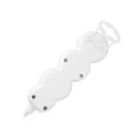 Przedłużacz 3-krotny 2P+Z (Schuko), 5m H05VV-F 3x1,5mm2, Imax=16A, płaska wtyczka, biały