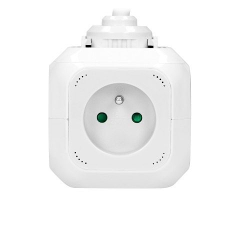 Przedłużacz 4 krotny 2P+Z, ładowarka 2xUSB, 1,4m H05VV-F 3x1mm2, biały Przedłużacz 4 krotny 2P+Z, ładowarka 2xUSB, 1,4m H05VV-F 3x1mm2, biały